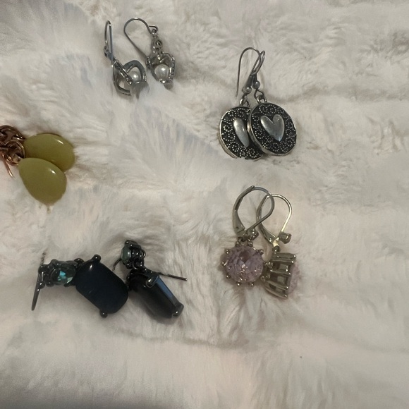 Elegant Silver and Gold Earrings Set - Picture 1 of 6